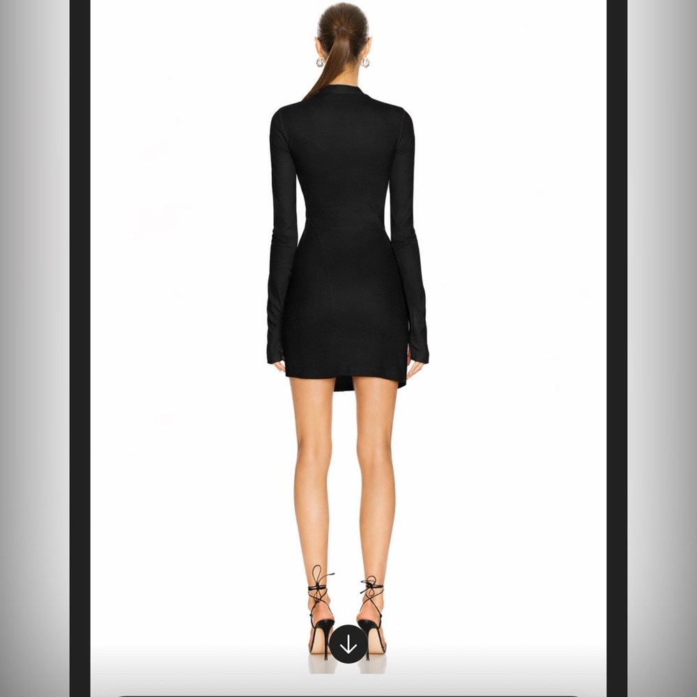 Off-White Mariacarla Wrap Dress Black Size 38 Knot Detail Mini Like New (US 4-6) - Picture 3 of 12